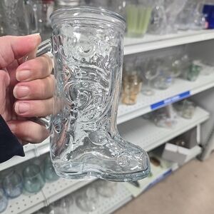Glass Boot Mug
